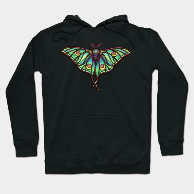 Spanish Luna Moth Hoodie by Ellador